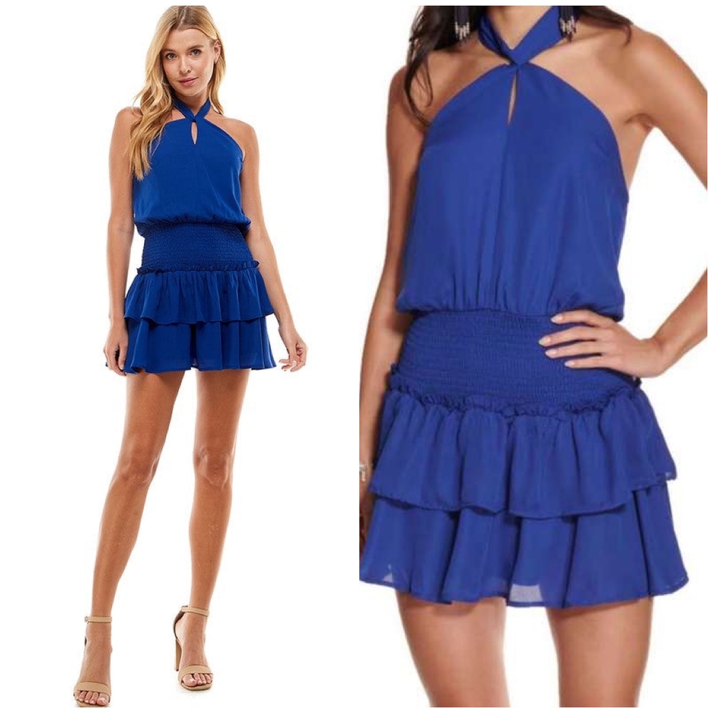 TCEC Flirty Royal Blue Mini Dress - Picture 3 of 8